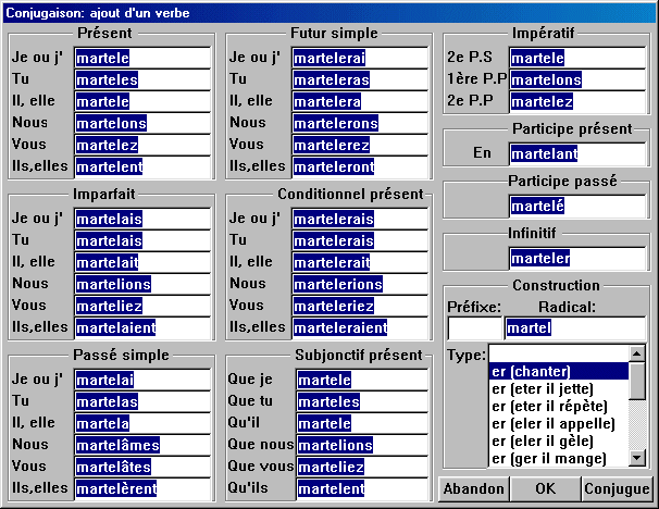 tu rencontre conjugaison